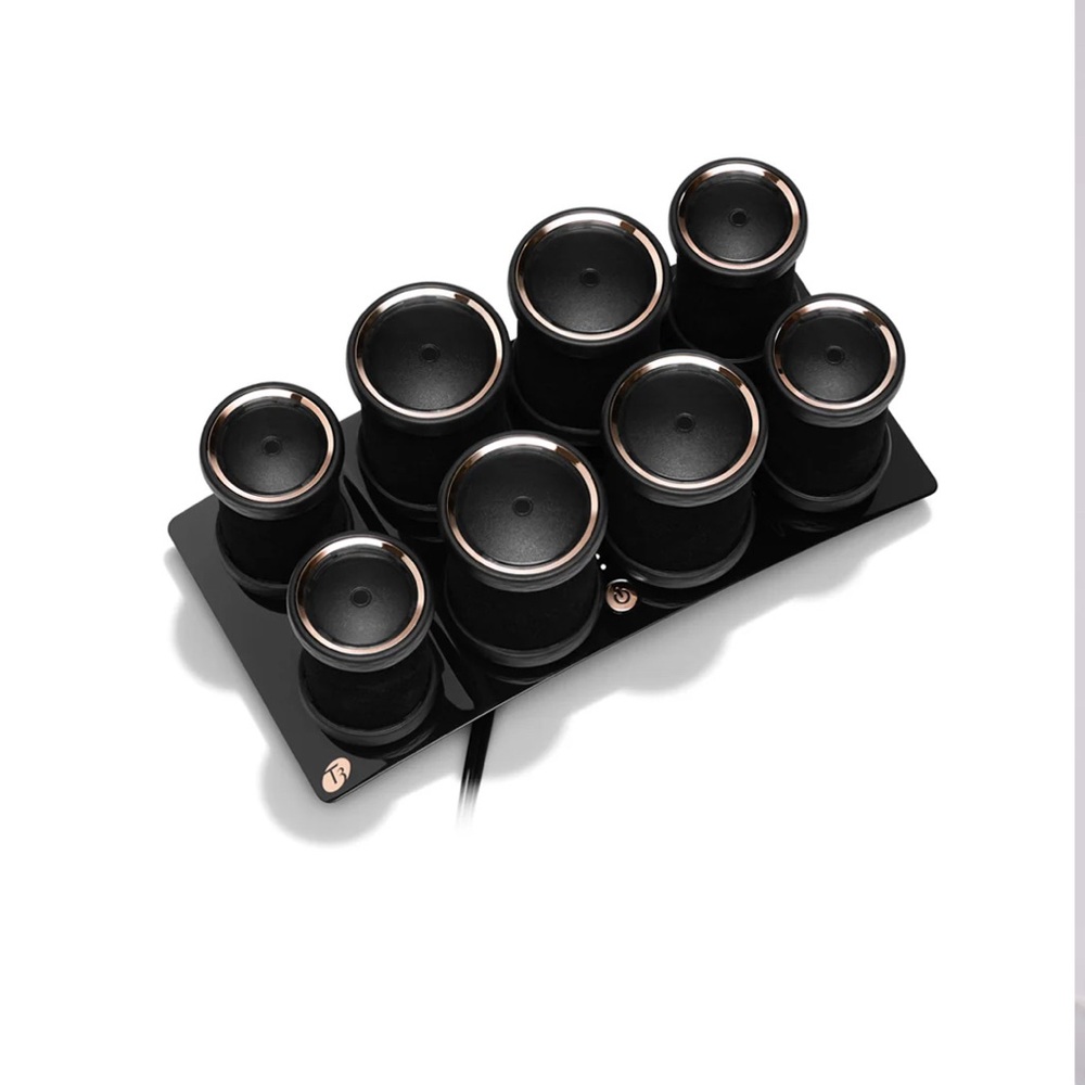 T3 Black and Gold Hot Rollers Set